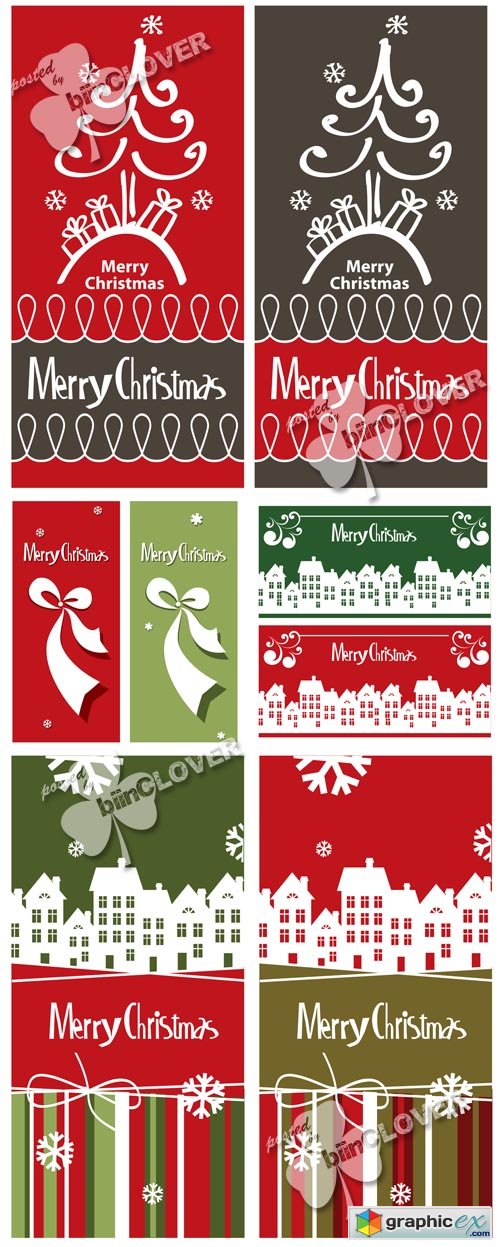 Vector Christmas banners 0543