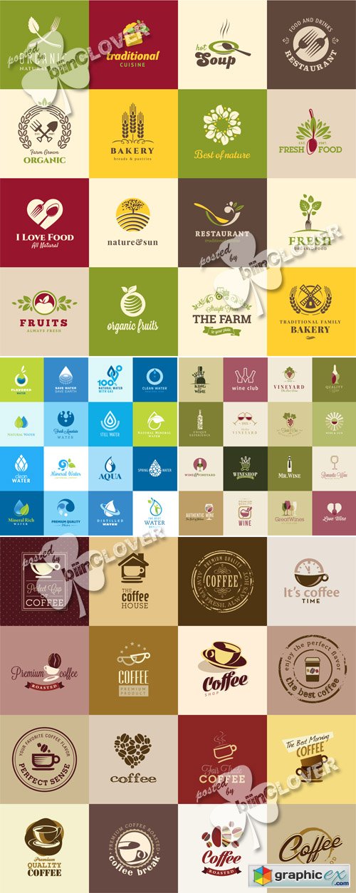 Vector Set of icons for food and drink 0492