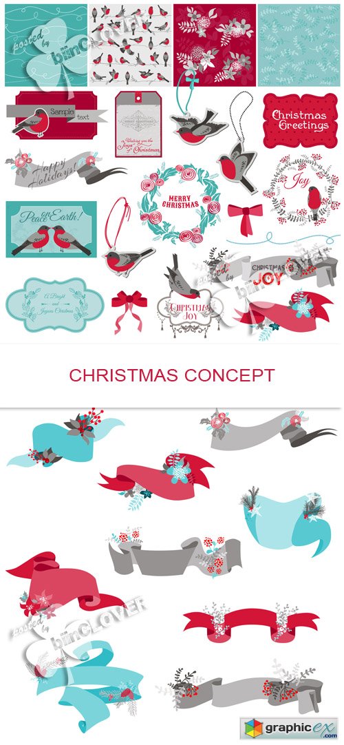 Vector Christmas concept 0480