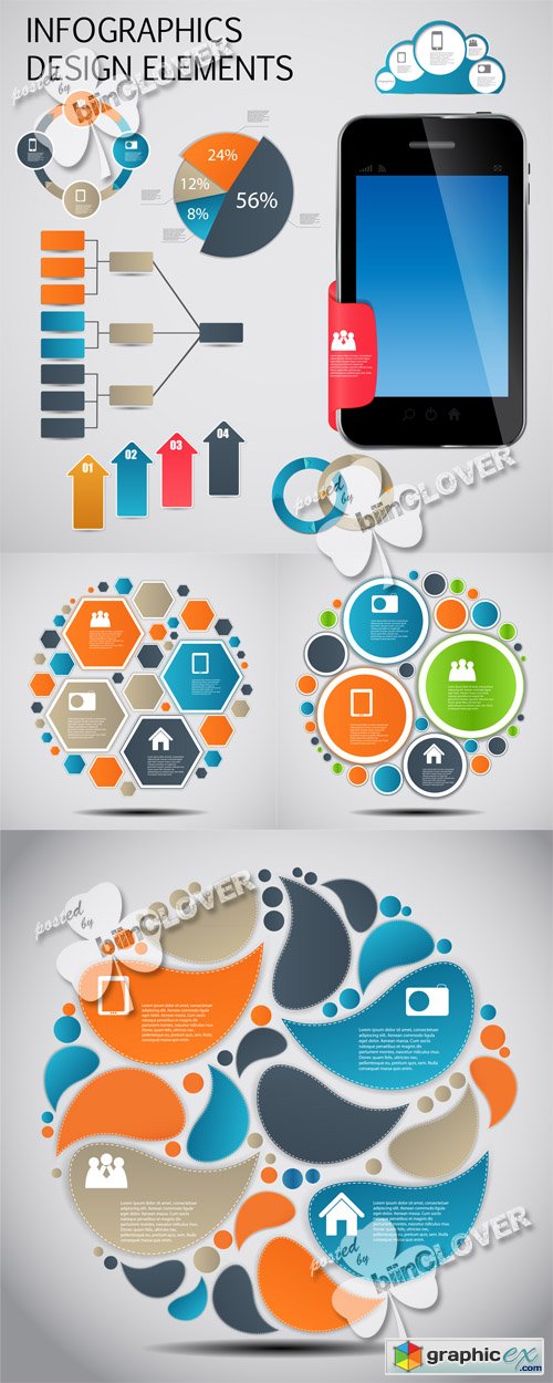 Vector Infographic business template 0476