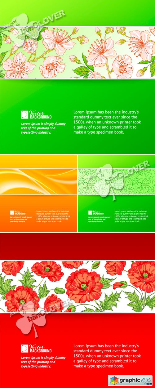 Vector Background with beautiful flowers 0446