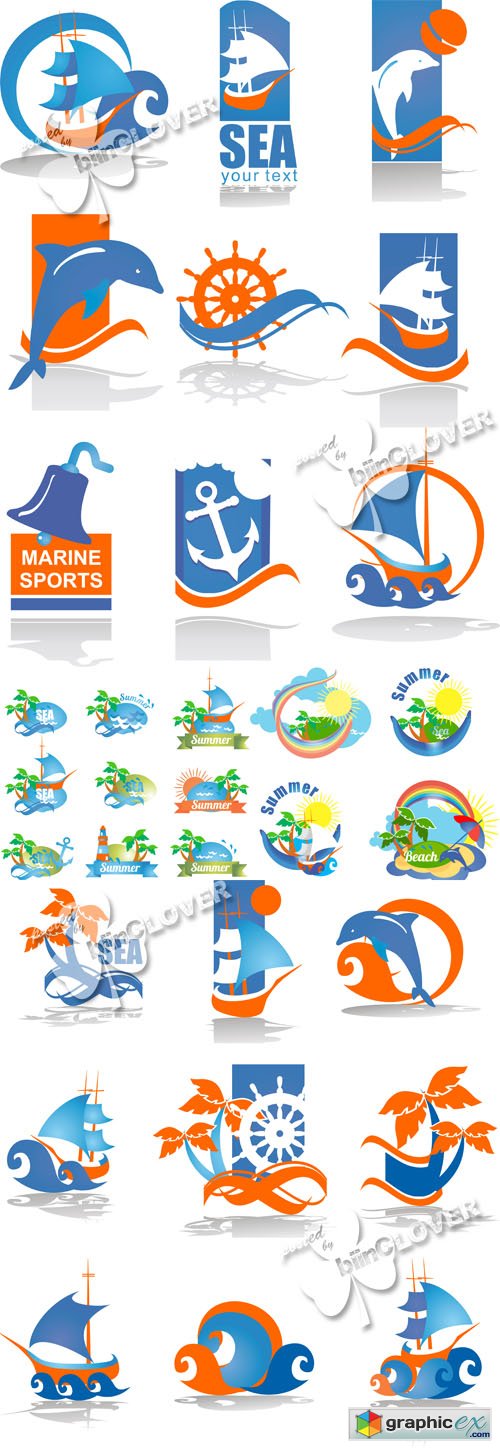 Summer logos and icons 0422