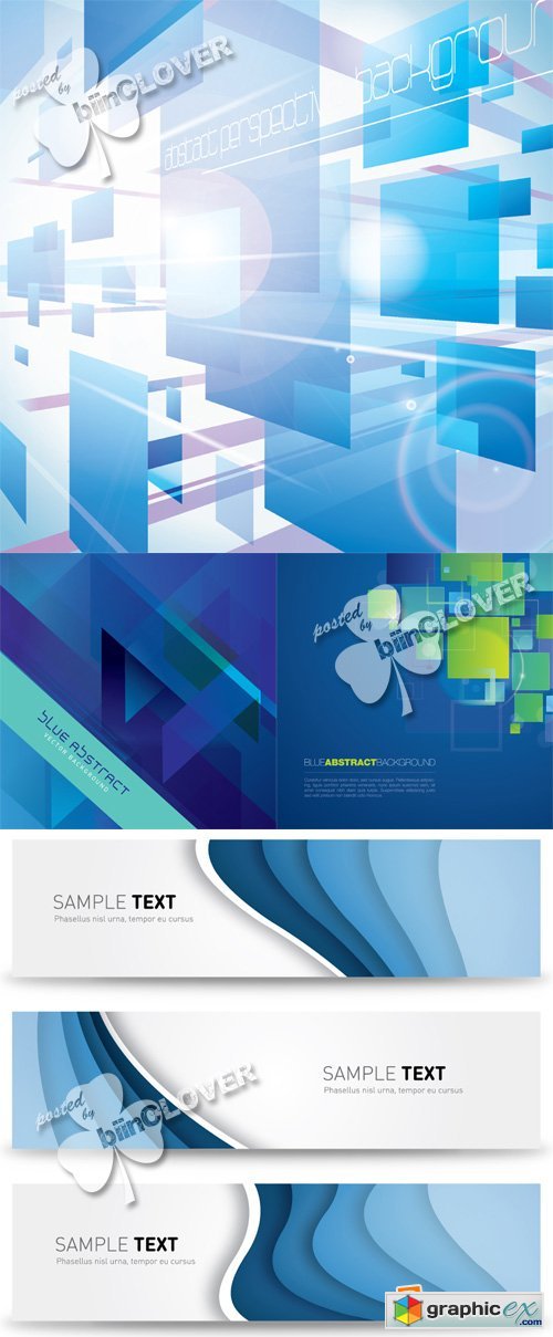 Vector Blue abstract background 0555
