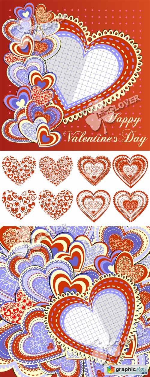 Vector Hearts for Valentine&#039;s Day 0554