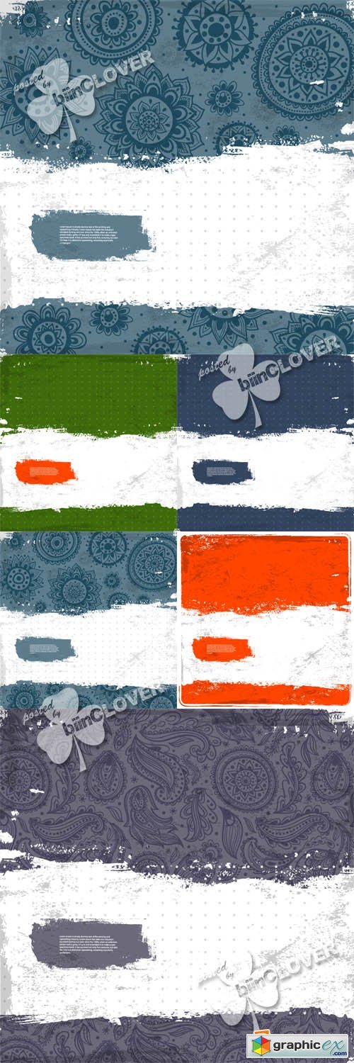 Vector Watercolor colored backgrounds 0554