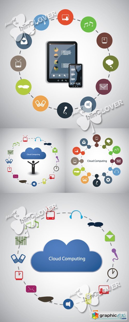 Vector Cloud computing concept 0393