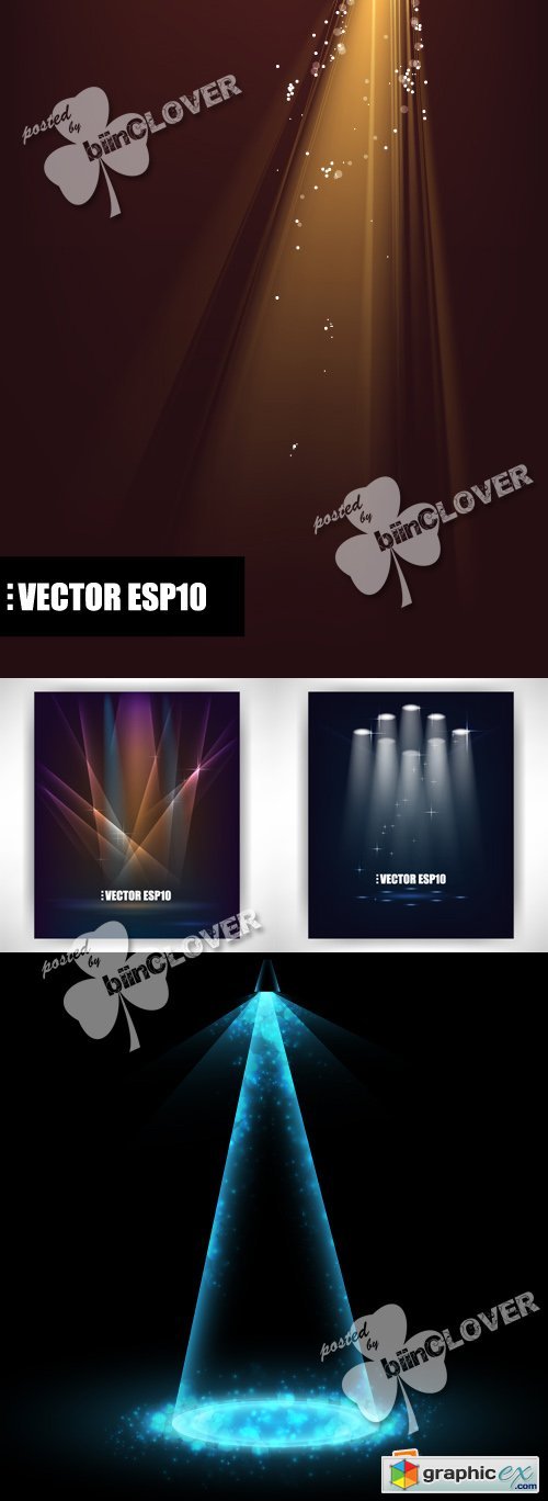 Vector Multicolored light beams background 0385