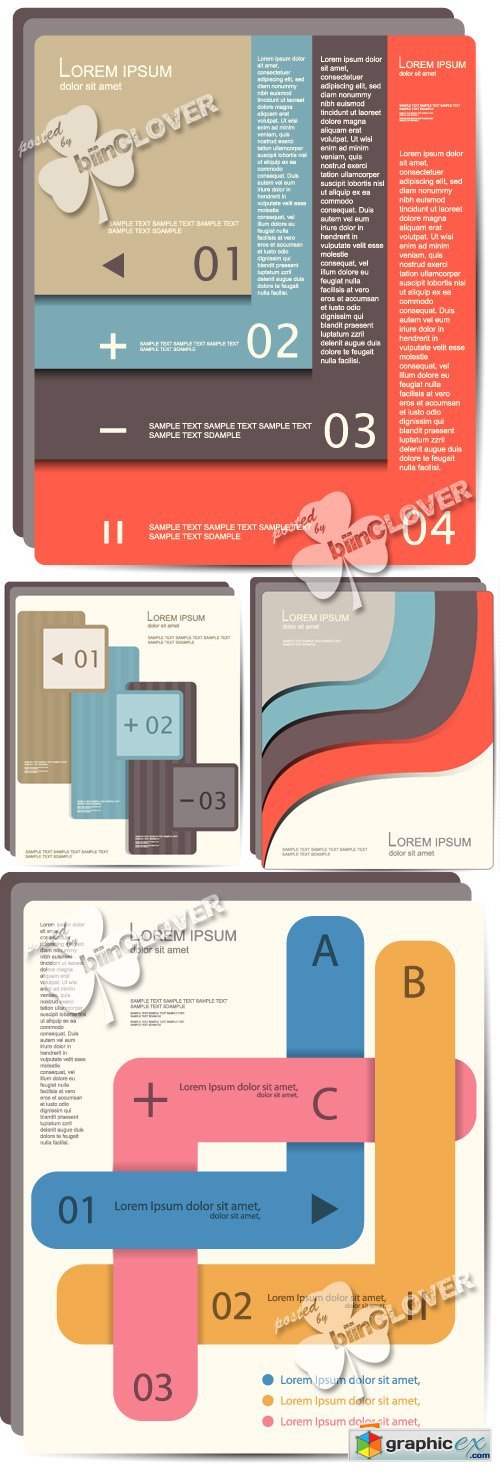 Vector Modern brochure template 0384