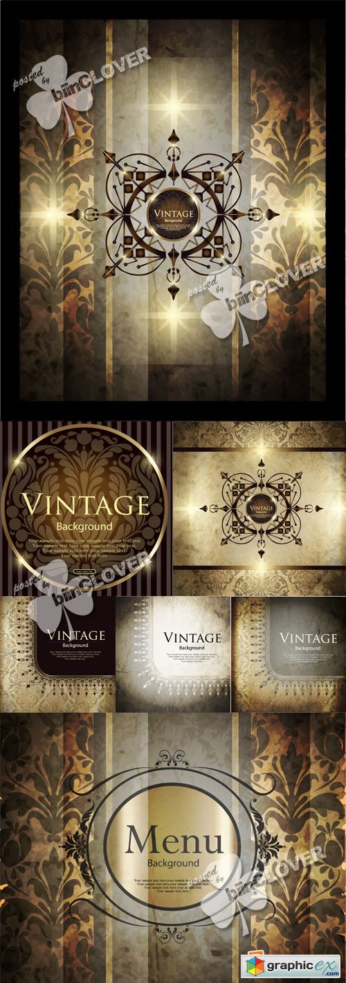 Vector Luxury invitation cards 0384