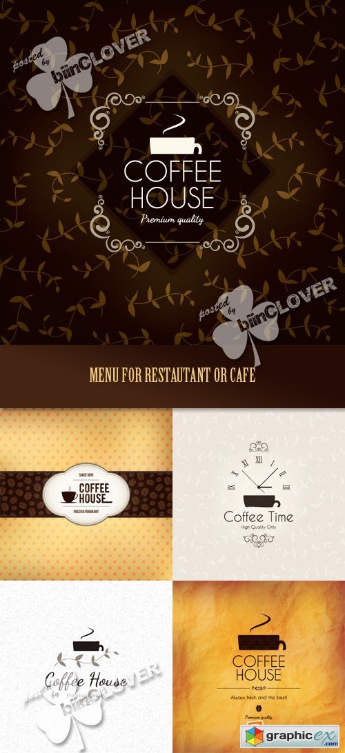 Vector Menu for restaurant or cafe 0378
