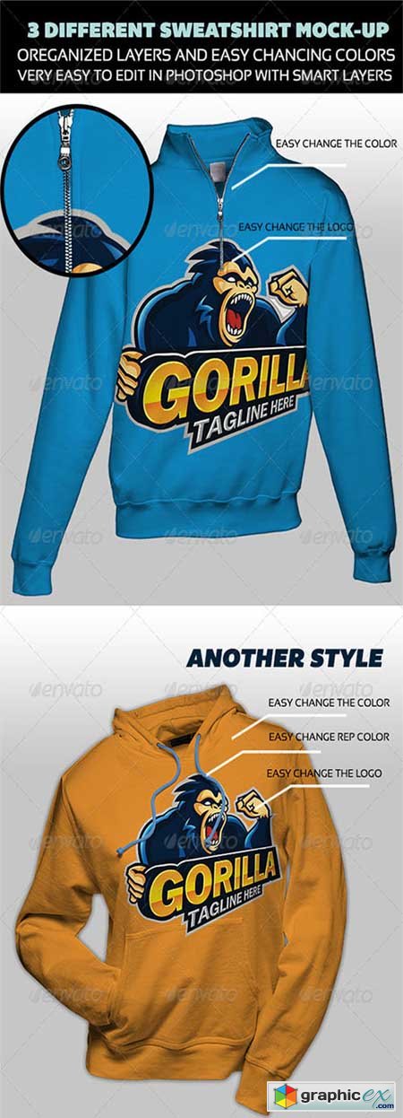 03 Different Sweatshirt Mock-up