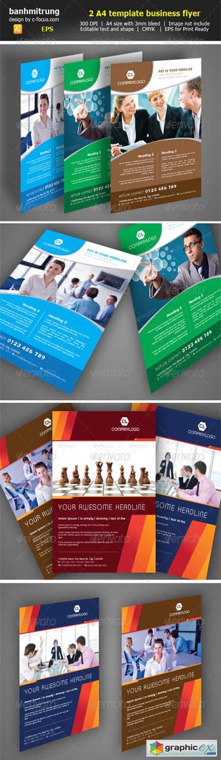 Clean A4 template business flyer