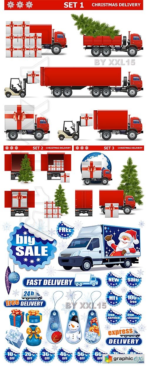 Vector Christmas delivery