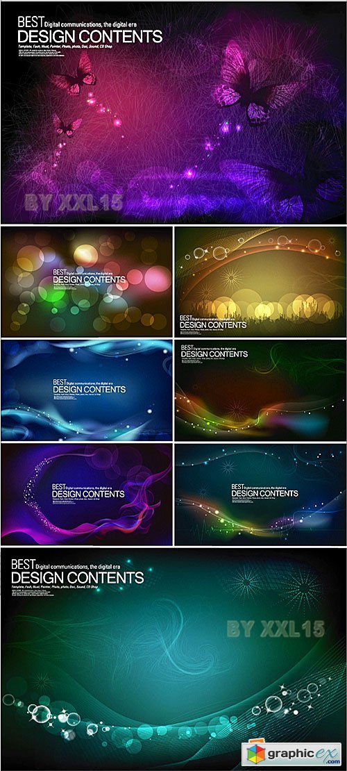 Vector Dark abstract backgrounds 2