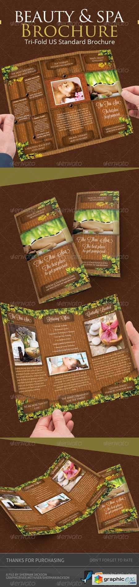 Beauty & Spa Trifold Brochure PSD Template