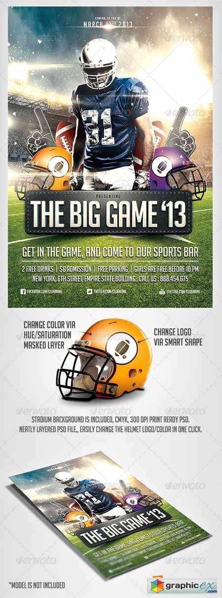 Big Game Football Flyer Templates