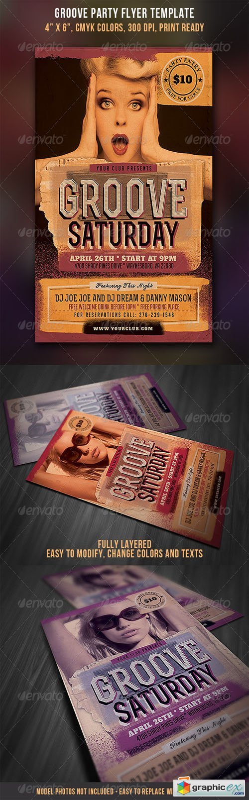 Groove Party Flyer - Vintage Styles