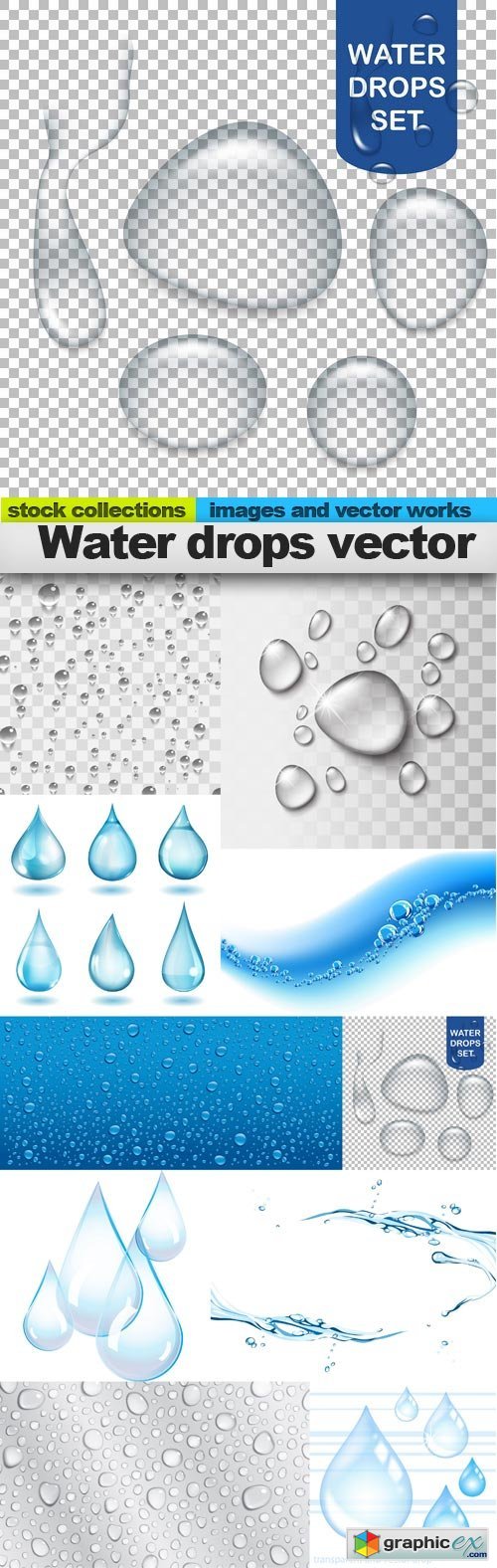 Water drops vector, 10 x EPS