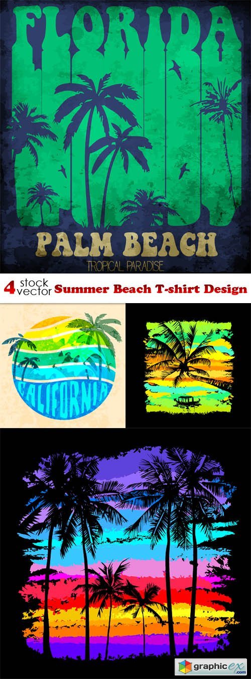 Summer Beach T-shirt Design