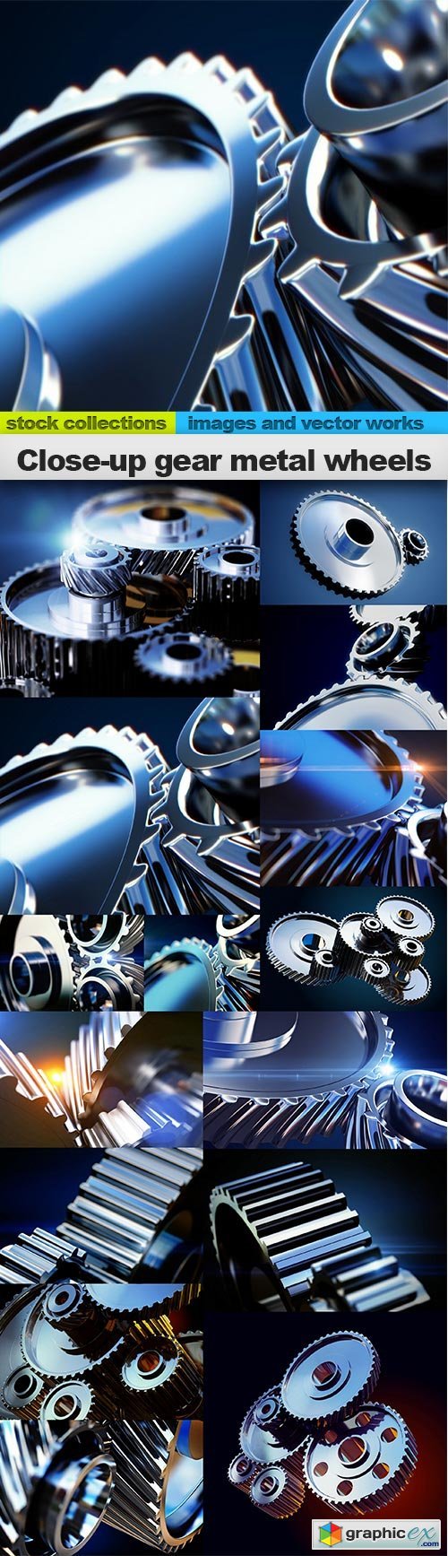 lose-up gear metal wheels, 15 x UHQ JPEG