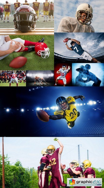 American Football Players - 10 x JPEGs