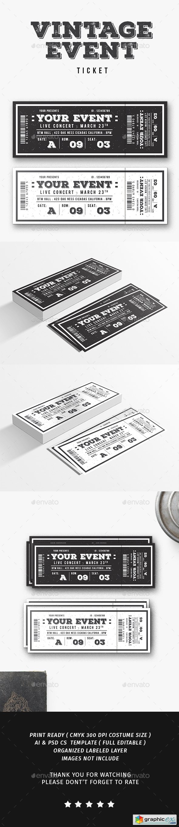 Vintage Event Ticket