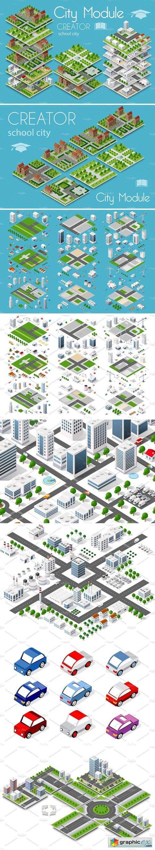 City module creator school town