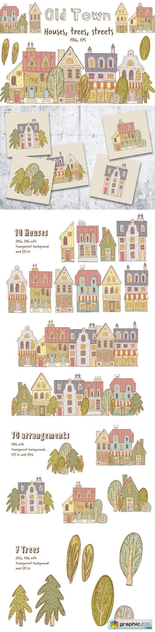  Old Town Clipart Collection 