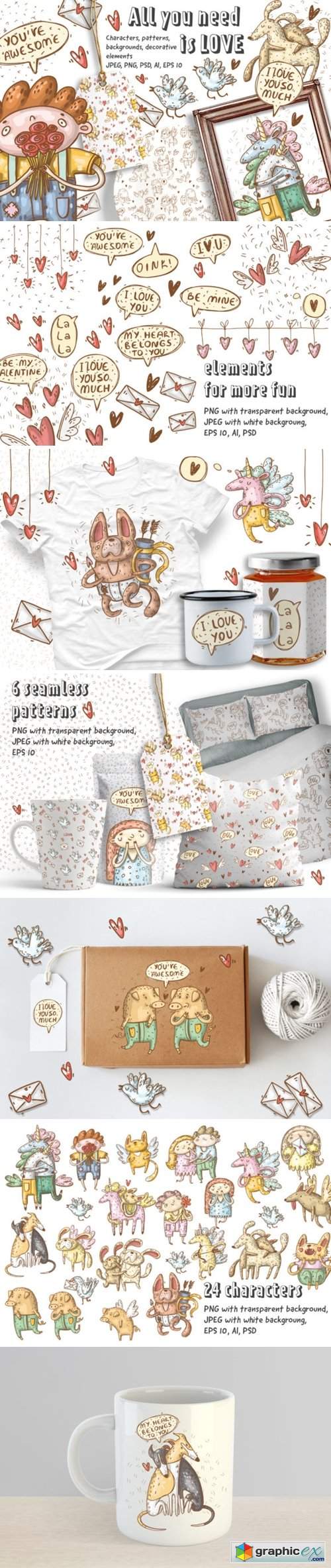  Love Clipart Set 