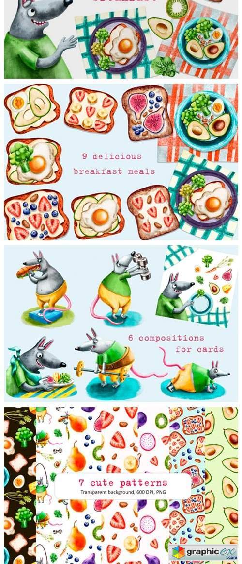 Ideal Morning - Clip Art Set