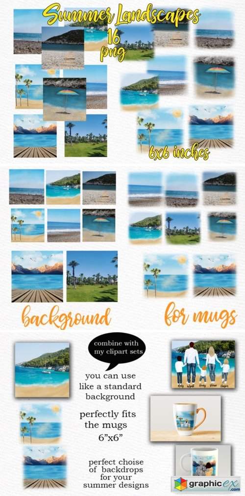  Summer Backdrop Beach Landscape 