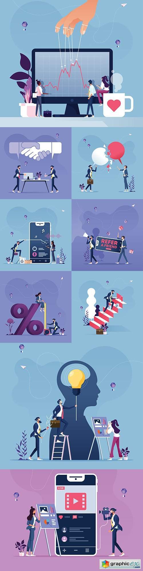 Business people innovating successful work for growth finance