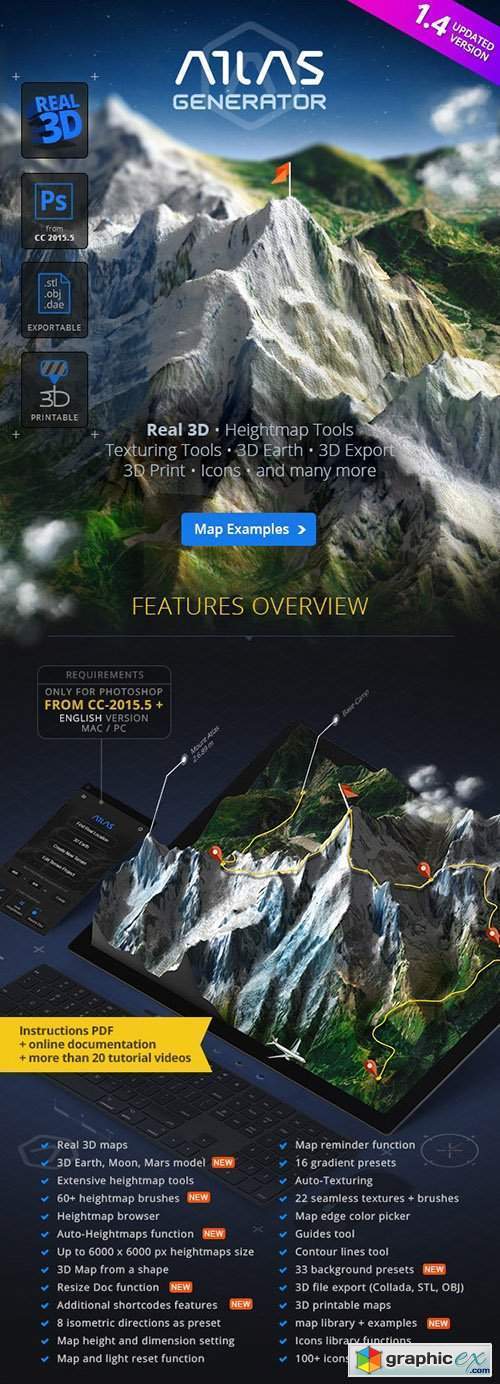 3D Map Generator - Atlas - From Heightmap To Real 3D Map V1.4 (With April 21 2020 Update)