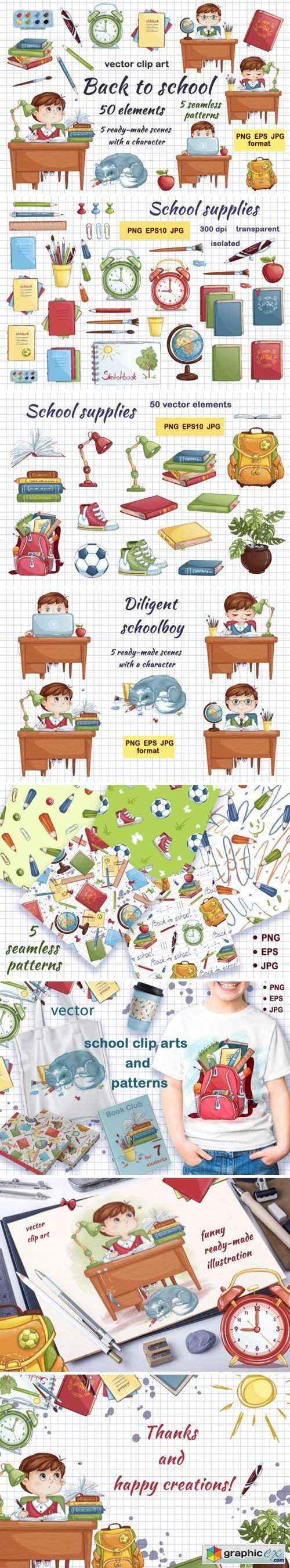  Back to School Vector Elements 
