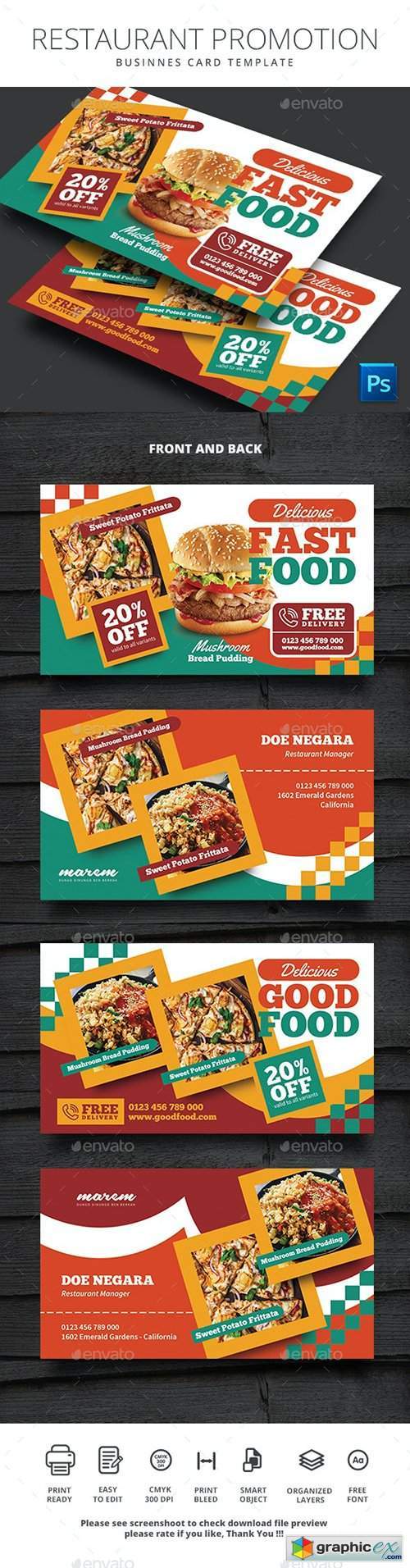 Restaurant Promotion Business Card
