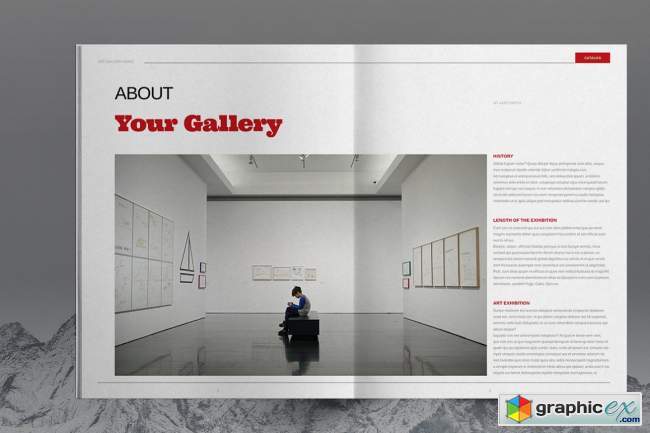 Art Gallery Catalog Layout Template 