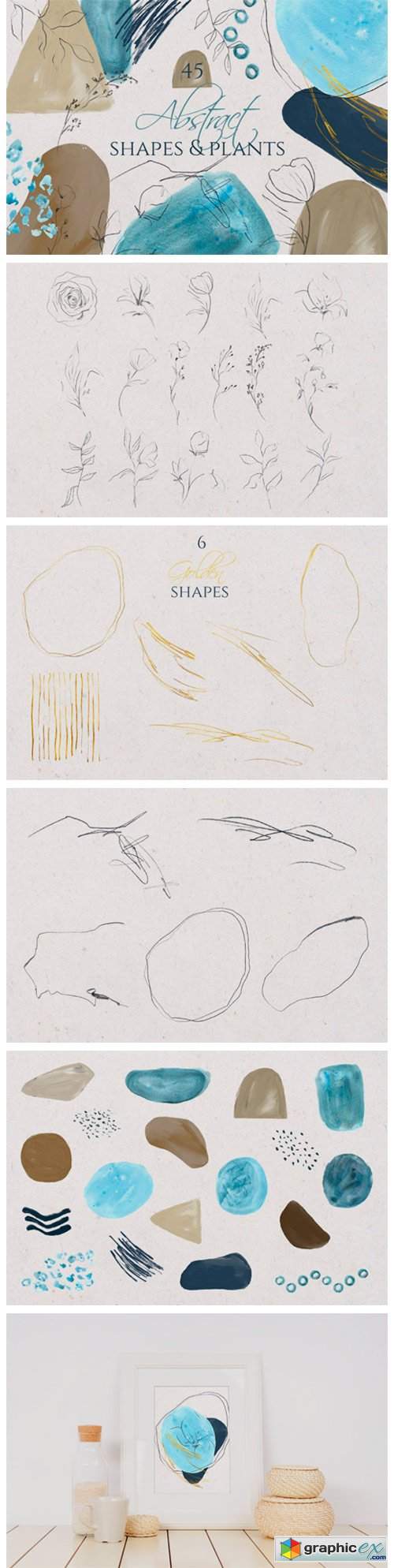  Modern Smooth Abstract Shapes 