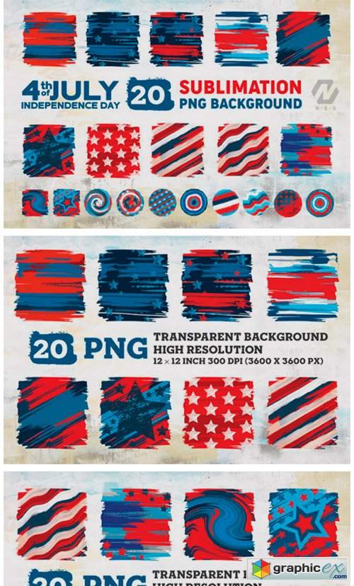  4th of July Background Sublimation 