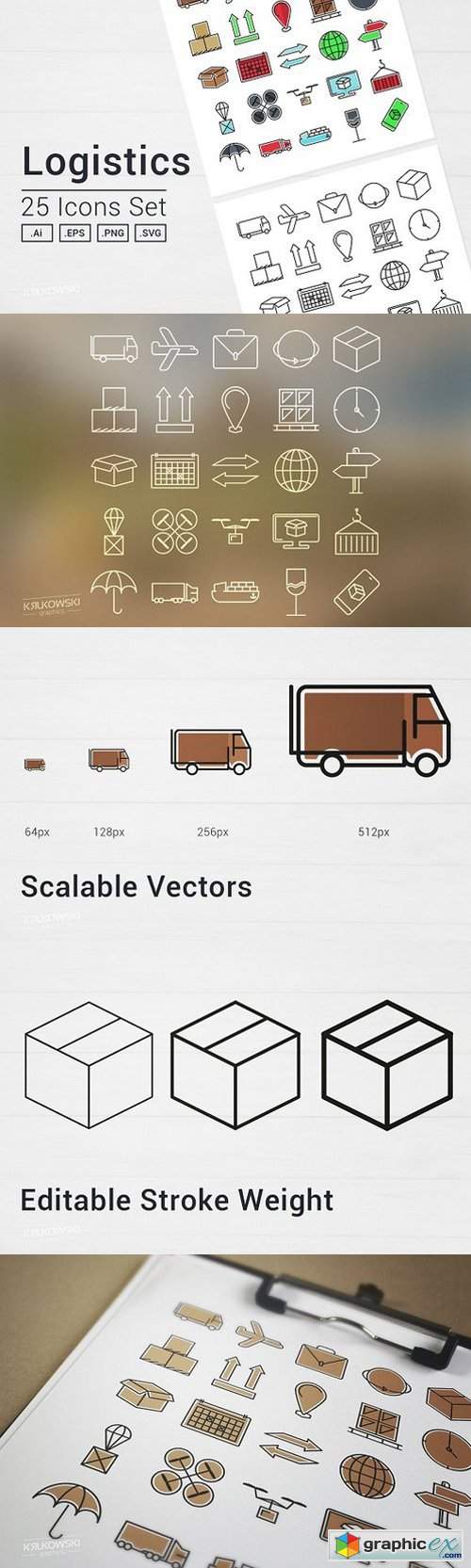 Logistics Icons Set 1367876