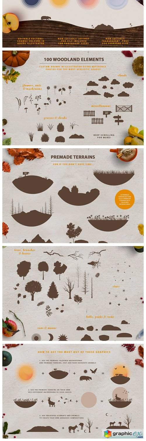 Woodland Animal Scene Creator