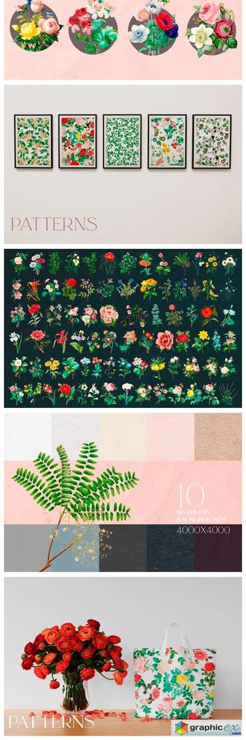  Aesthetic Vintage Flower Clipart 