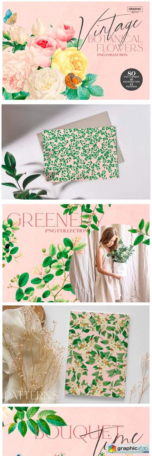  Aesthetic Vintage Flower Clipart 