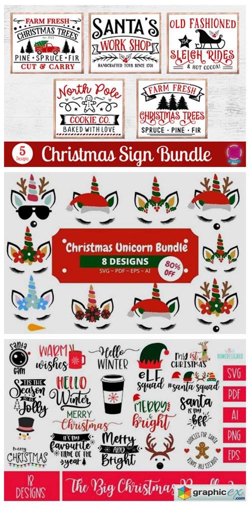  The Huge Christmas Svg Bundle 